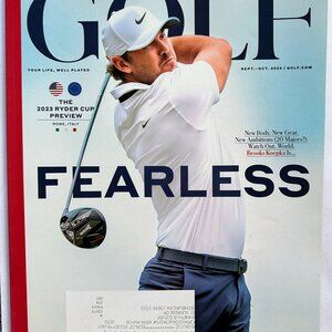 Golf Magazine September/October 2023 Brooks Koepka "Fearless" With Label